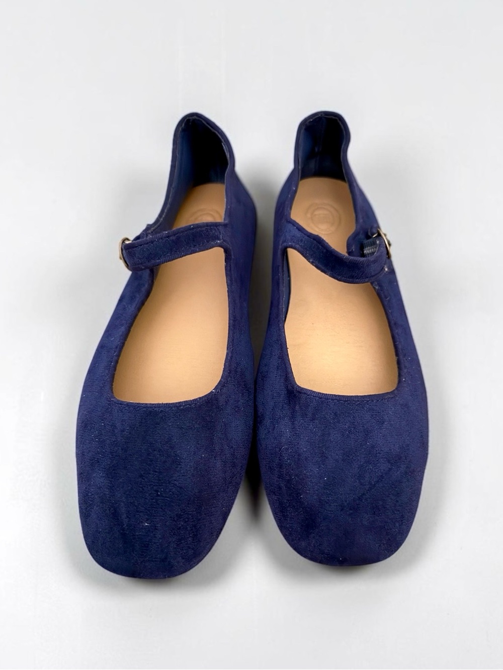 GAP x DÔEN Indigo Blue Vegan Suede Mary Janes Size 10 Rare Viral Collab Like New